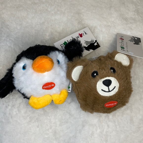 Other - Bear & Penguin Dog Toy Spiky Ball Inside